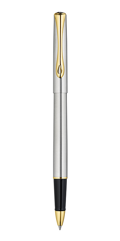 Ручка роллер DIPLOMAT Traveller Stainless Steel Gold